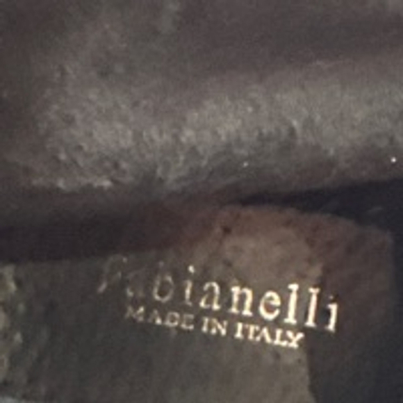 Fabianelli Women's Black Leather studded lace up ankle boots size 39 - Picture 8 of 10